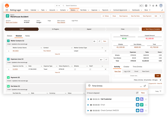 Matter, Task and Expenses Management